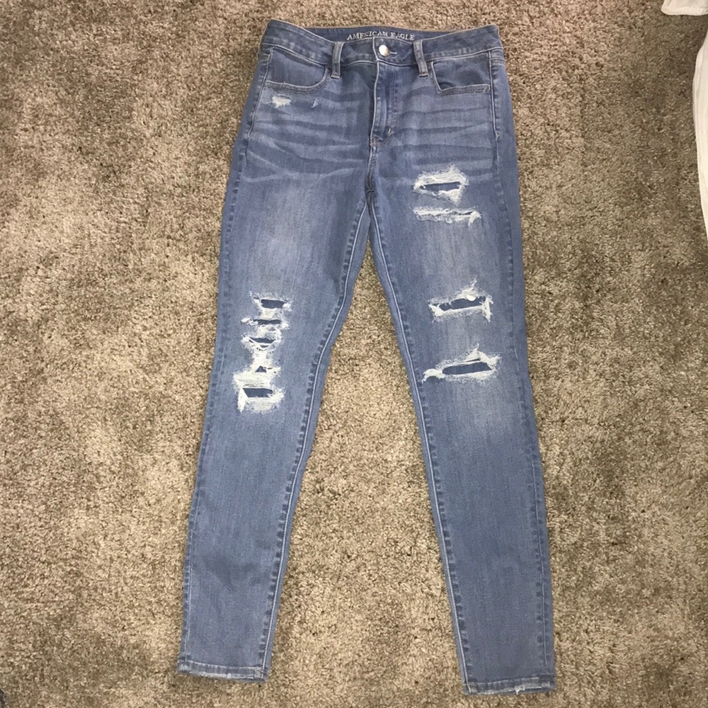 American Eagle Outfitters Jeans (holes w patches)